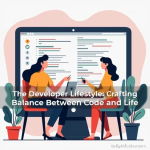 Artistic representation for The Developer Lifestyle: Crafting Balance Between Code and Life